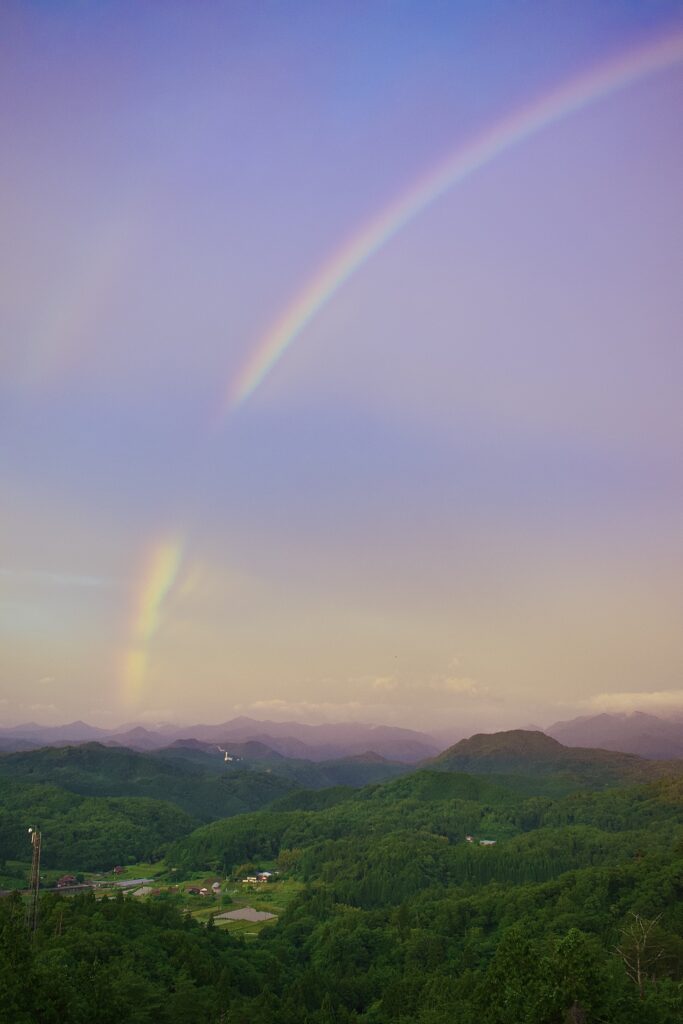 川本町　丸山城麓の展望矢倉より
